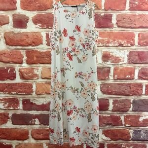 Noracora Maxi Dress Women's XXL White Multicolor Garden Floral Casual Sundress